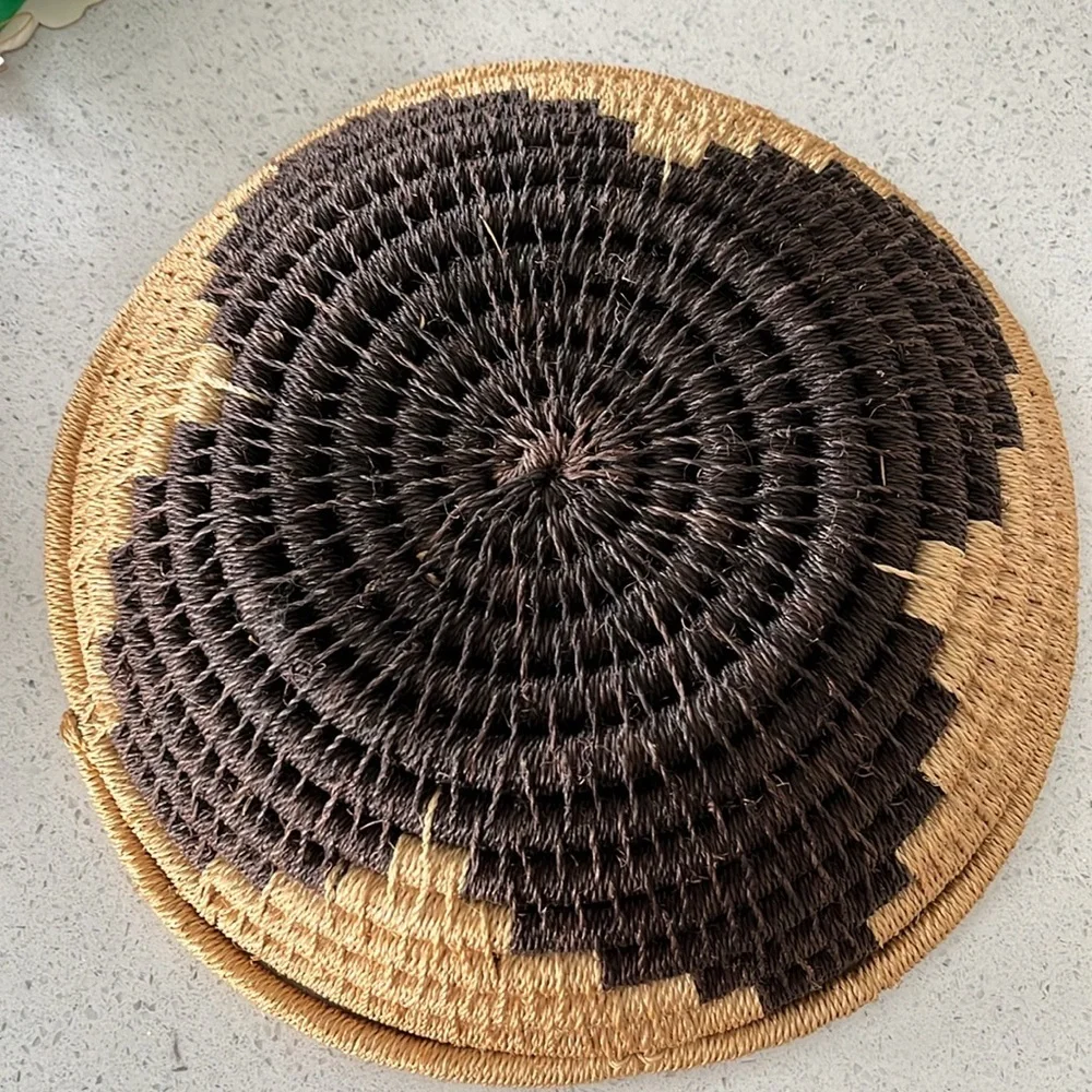 handcrafted shallow basket. Heavy​